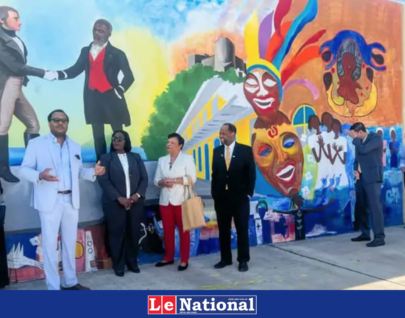 Participation de la mairesse du Cap -Haïtien Yvrose Pierre à la présentation d'une fresque murale à la Nouvelle Orléans